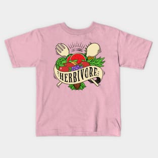 "Herbivore" go veg people Kids T-Shirt